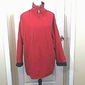 London Fog Reversible Red Jacket / Coat  Size Large